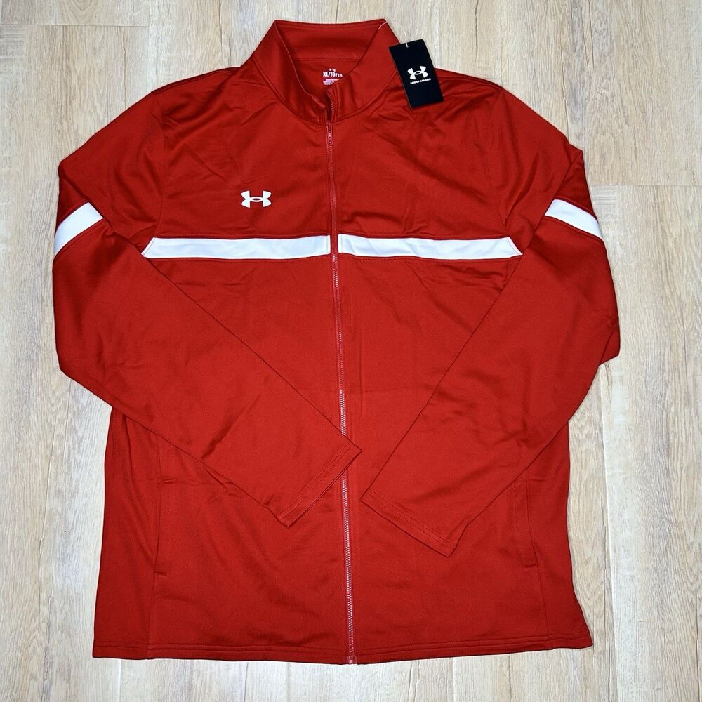 Under Armour Jacket Women's XL Full Zip Royal Red UA RIVAL KNIT NWT
